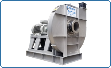 מפוח צנטריפוגלי דגם PBN700 פלב"מ 316L מבנה הינע ישיר עם מצמד מוגן ניצוצות ומנוע מוגן התפוצצות 50 כ"ס EEXD