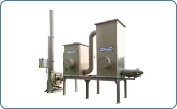 מערכת לסינון VOC ואדי חומצת ברום דו דרגתית מפוליפרופילן