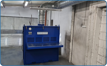 שולחן שאיבה וסינון דגם SB1500 ברוחב 1.5 מטרים  עם יניקה ממשטח העבודה וחזית המערכת