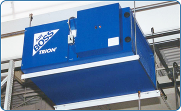 מסנן אלקטרוסטטי דגם T-2600 מתוצרת TRION תלוי באולם ייצור לטיהור אוויר מאדי אמולסיה