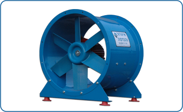 מפוח צירי דגם AXS-500 לפינוי עשן עם כנף מפלדה