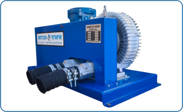 משאבת ואקום רגנטיבית דגם B823 הינע רצועות עם מנוע 15 כ"ס מוגן פיצוץ ZONE1 מותאם למימן