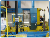 Two 600 Compact Vortexes with integrated blower parallal connected for pumping and filtering particles emitted from polishing and grinding processes